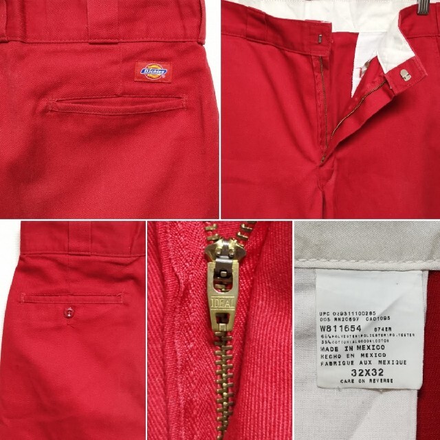 00s W32 L32 ディッキーズ DICKIES パンツ 874 赤 ER