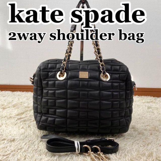 極美品✨kate spade 2way ドーム型 ショルダーバッグ 黒 | フリマアプリ ラクマ