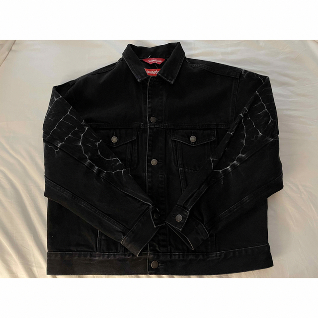 ブランド雑貨総合 denim shibori supreme trucker 黒M jacket Gジャン