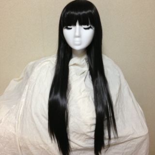 ボブウィッグダークブラウンストレート黒(ショートストレート)