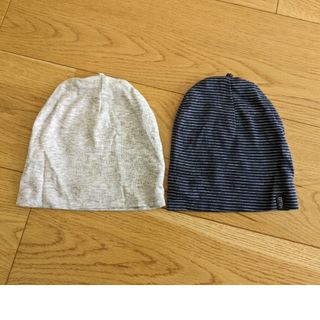 エイチアンドエム(H&M)のお値下げしました。H&M ベビー帽子2枚　6-9m(帽子)