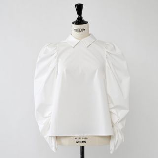 美品 HEVE クロワッサンカラーブラウス ホワイト【新品】 シャツ
