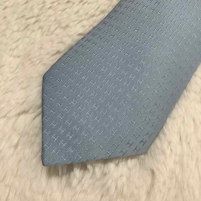 エルメス ネクタイ ファソネ H アッシュブルー-hybridautomotive.com