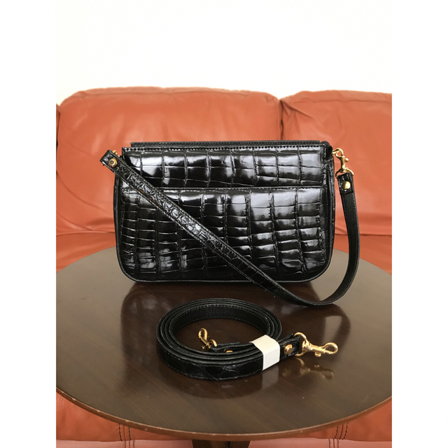 お値打ち価格【美品】クロコダイル 2wayショルダーバッグ ハンドバッグ