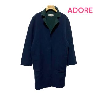 アドーア(ADORE)の●ADORE アドーア/ロングコート/ダブルフェイス/ネイビー●(ロングコート)