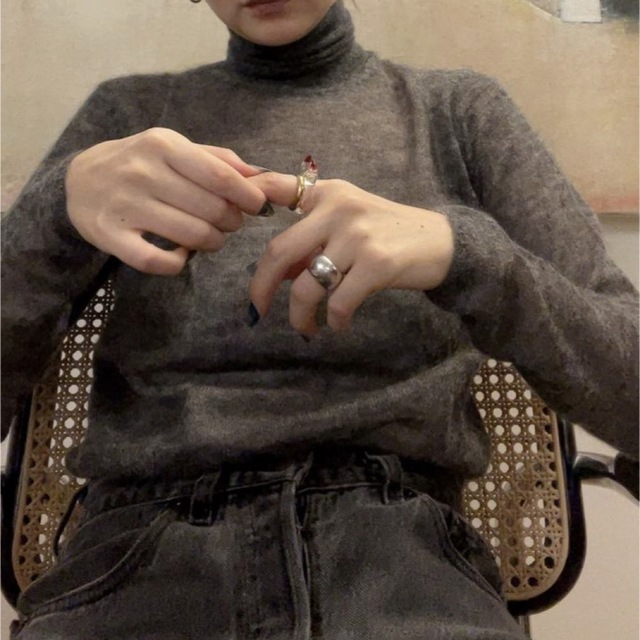Auralee KID MOHAIR SHEER KNIT TURTLE 驚きの値段で 37%割引 rustfer