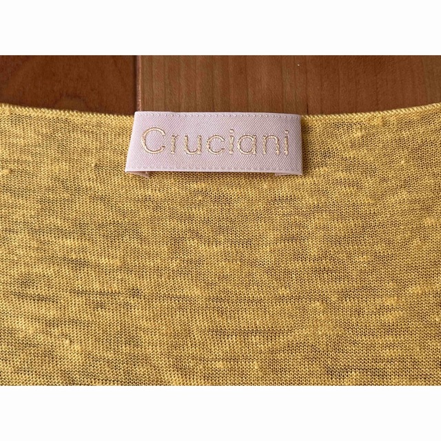 Cruciani(クルチアーニ)のCRUCIANI クルチアーニ リネン素材 サマーニット イエロー 38サイズ レディースのトップス(ニット/セーター)の商品写真