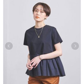 ユナイテッドアローズ(UNITED ARROWS)のUNITED ARROWS ティアード コンビ ショートスリーブ カットソー(カットソー(半袖/袖なし))