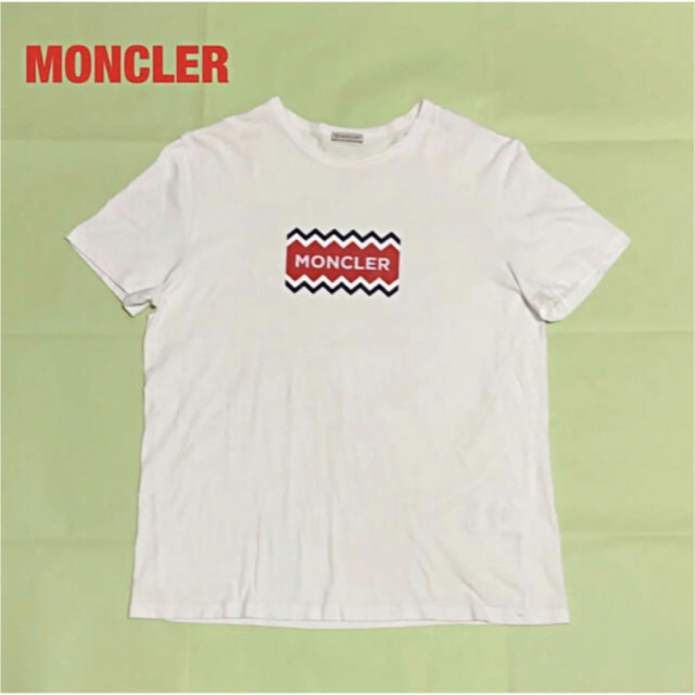 新品正規品】モンクレール ホワイト オーバーサイズ 半袖 Tシャツ L