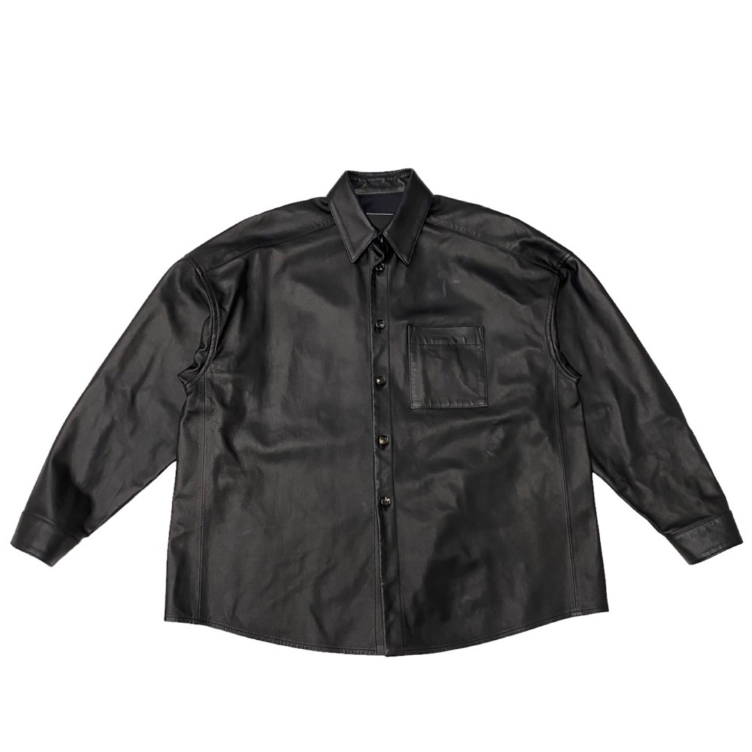 【限定価格】MARNI マルニ ジャケット アウター レザージャケット 革ジャン 長袖 秋冬 服 アパレル 46 ブラック 黒  牛革   メンズ 定番 美品【品】