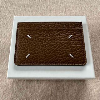 マルタンマルジェラ(Maison Martin Margiela)の新品 メゾン マルジェラ 4ステッチ レザー カードケース 財布 ブラウン(財布)