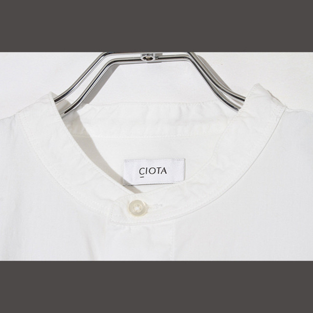 22SS CIOTA シオタ タイプライター バンドカラーシャツ 4 ホワイト