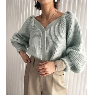 アメリヴィンテージ(Ameri VINTAGE)の【新品タグ付き】AMERI vintage 2WAY PUFF CARDIGAN(カーディガン)