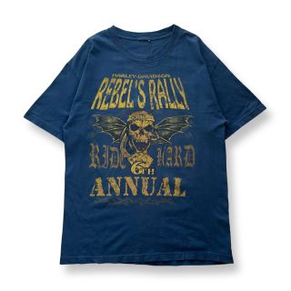 ハーレーダビッドソン(Harley Davidson)の【00s】ハーレーダビッドソン ヴィンテージ 半袖Tシャツ L スカルウィング(Tシャツ/カットソー(半袖/袖なし))