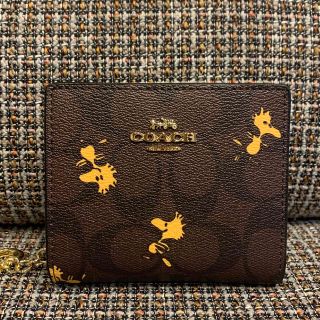 コーチ(COACH)の4592  コーチ　二つ折り財布　ウッドストック　スヌーピーコラボ(財布)