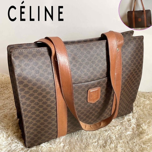 HOT本物保証 celine - 美品 オールドセリーヌ マカダム柄トートバック