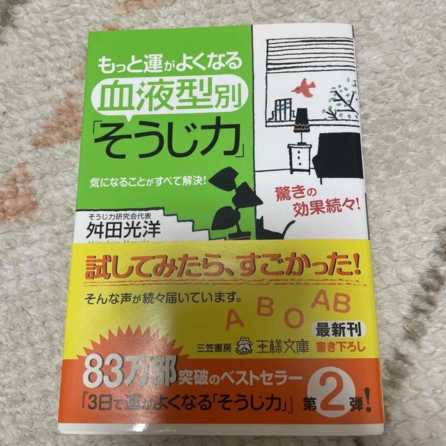 もっと運がよくなる血液型別「そうじ力」 エンタメ/ホビーの本(人文/社会)の商品写真