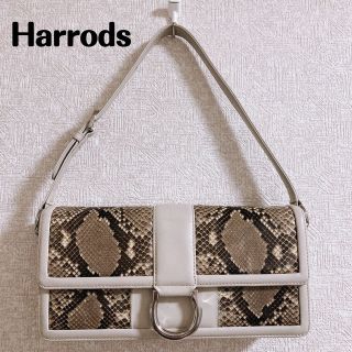 ハロッズ(Harrods)のHarrods ハロッズ　パイソン柄　ショルダーバッグ(ショルダーバッグ)