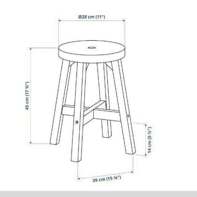 イケア　　SKOGSTA スコグスタ　スツール 2台【人気商品】 インテリア/住まい/日用品の椅子/チェア(スツール)の商品写真