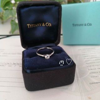 ティファニー ハーモニーソリティアリング ダイヤ 0.26 ct 5号 プラチナ