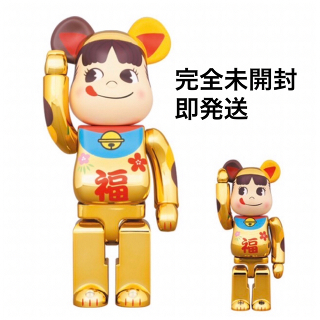 BE@RBRICK 招き猫 ペコちゃん 福 金メッキ 100% & 400%エンタメ/ホビー