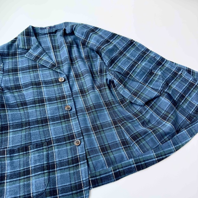 美品 45R 藍カディネルシャツジャケット サイズ2 インディゴ 45rpm