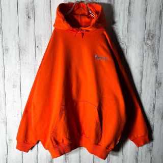 極美品 XL】ケボズ 両面刺繍 レアロゴ スウェット パーカー オレンジ-