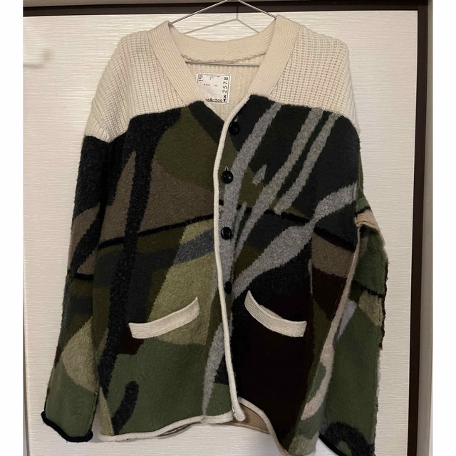 Sacai ×KAWS Jaqcuard Knit Cardigan 21AW