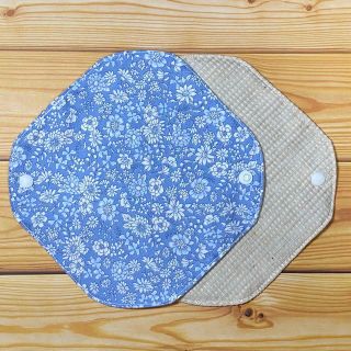 ☆助産師の手作り☆ 布ナプキン 綿100%+国産オーガニックワッフル 花N