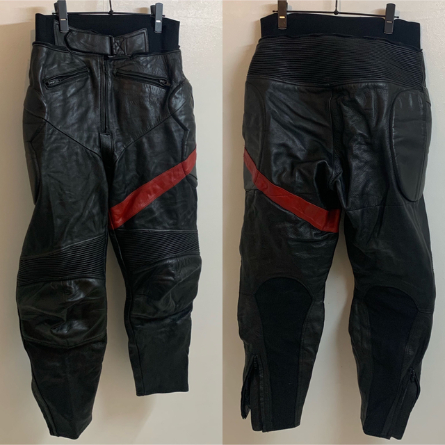 FRANK THOMAS VINTAGE バイカーレザーパンツ ブラック 40 特価商品 www