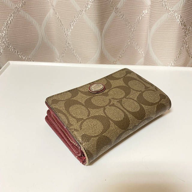 COACH(コーチ)のCOACH 二つ折り財布 赤 レディースのファッション小物(財布)の商品写真