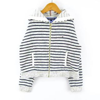 トミーヒルフィガー(TOMMY HILFIGER)のトミーヒルフィガー スウェット ボーダーパーカー ジップジャケット キッズ 男の子用 128サイズ グレー紺 TOMMY HILFIGER(その他)