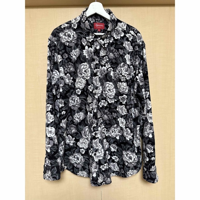 Supreme☆Digi Floral Corduroy Shirt☆XL☆黒 オンラインショップ www