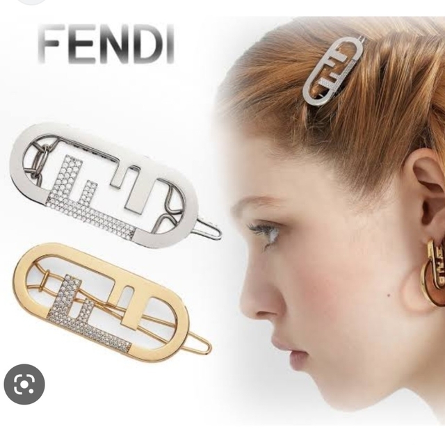 FENDI(フェンディ)の【新品未使用】FENDI    オーロック ヘアクリップ ゴールド レディースのヘアアクセサリー(バレッタ/ヘアクリップ)の商品写真