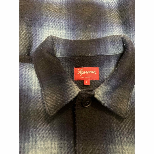 Supreme☆Shadow Plaid Fleece Shirt☆L☆青