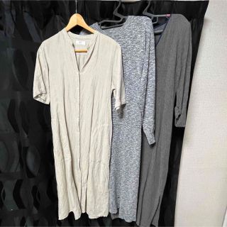 ザラ(ZARA)のZARA ユニクロ GU 3枚セット ワンピース ロング 春夏 アウター 無地(ロングワンピース/マキシワンピース)