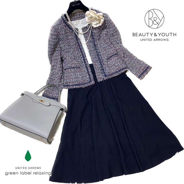 BEAUTY&YOUTH UNITED ARROWS(ビューティアンドユースユナイテッドアローズ)のビューティ＆ユース♡グリーンレーベルリラクシング♡セレモニースーツ フォーマル レディースのフォーマル/ドレス(スーツ)の商品写真