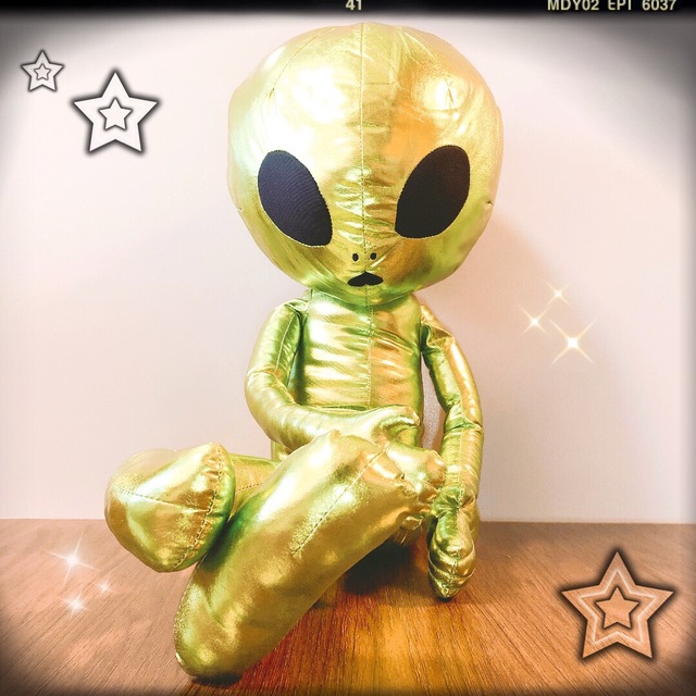 新品　オーロラとなりの宇宙人でかＢＩＧ　グリンさん　ぬいぐるみ　ビッグ　グリーン