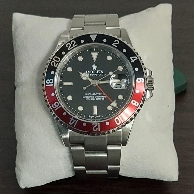 腕時計(アナログ)ロレックス　16710　GMTマスター2　赤黒ベゼル
