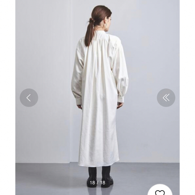 HYKE(ハイク)の美品！定価4.2万！hyke リネンスモックワンピース レディースのワンピース(ロングワンピース/マキシワンピース)の商品写真