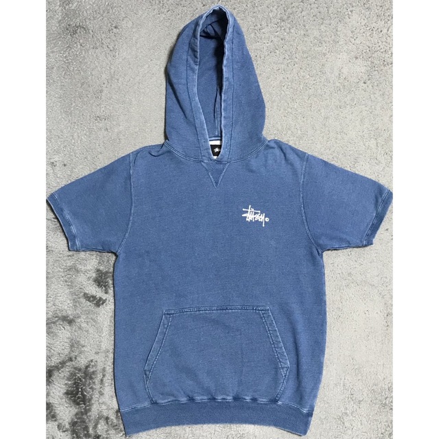 STUSSY - stussy 半袖デニムパーカーの通販 by TK|ステューシー STUSSY - stussy 半袖デニムパーカーの通販 by TK|ステューシー
