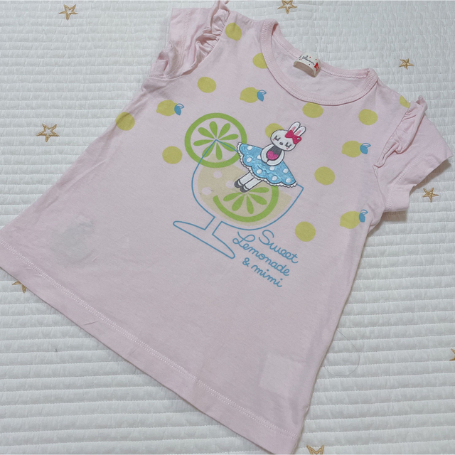 KP(ニットプランナー)の最終価格です！レモネードmimiちゃんTシャツ♡100 キッズ/ベビー/マタニティのキッズ服女の子用(90cm~)(Tシャツ/カットソー)の商品写真