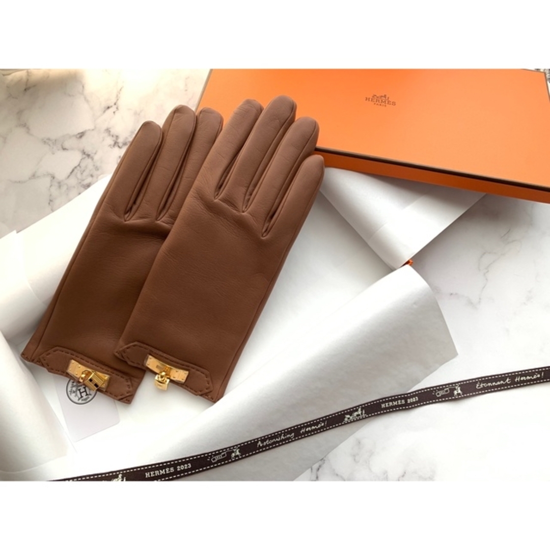 HERMES - 新品未使用品 HERMESエルメス レザー手袋 《ソヤ》アニョー・グラッセ75