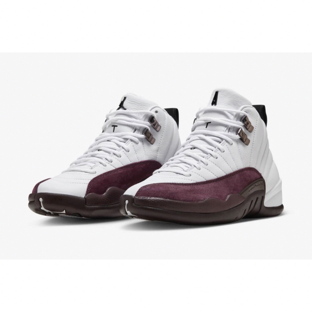 ☆AIR JODAN 12 White and Burgundy Crush☆