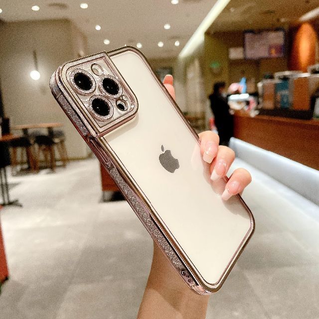 iPhone 14 Proケース キラキラ クリア カバー iPhone 14