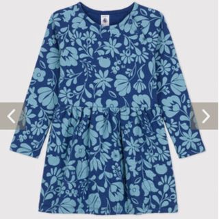 プチバトー(PETIT BATEAU)の新品　プチバトー　チュビックプリント長袖ワンピース(ワンピース)