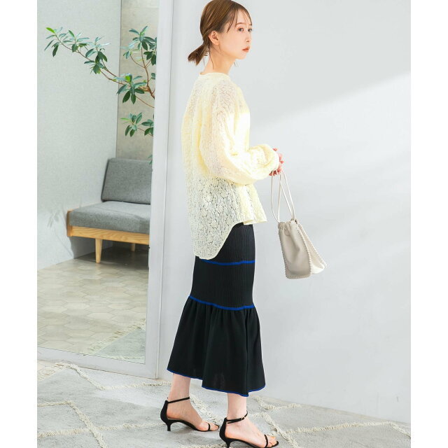 URBAN RESEARCH ROSSO(アーバンリサーチロッソ)の【IVORY】TRICOTE MERMAID SKIRT レディースのスカート(ロングスカート)の商品写真