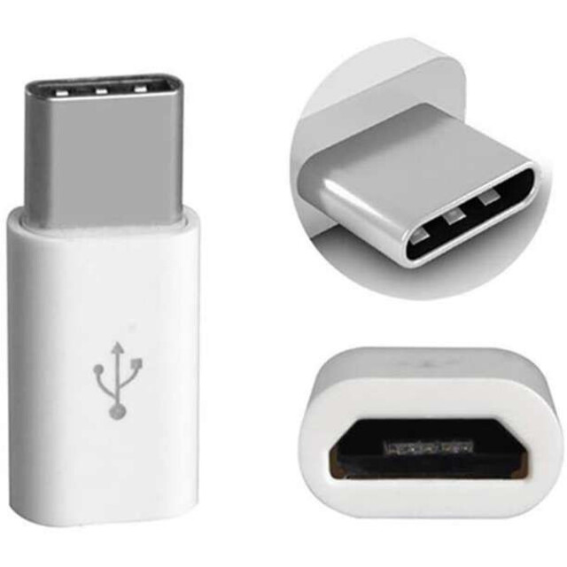 割引価格 typeC 変換 アダプタ セット micro USB タイプC 白 黒セット