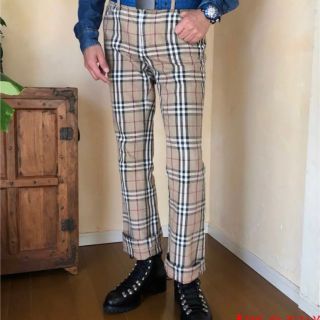 バーバリー(BURBERRY)のバーバリー  ロンドン  パンツ  ノバチェック  フレア(デニム/ジーンズ)