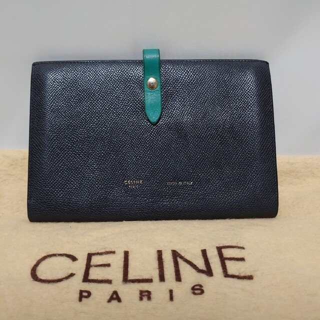 CELINE ラージストラップ 二つ折り財布財布